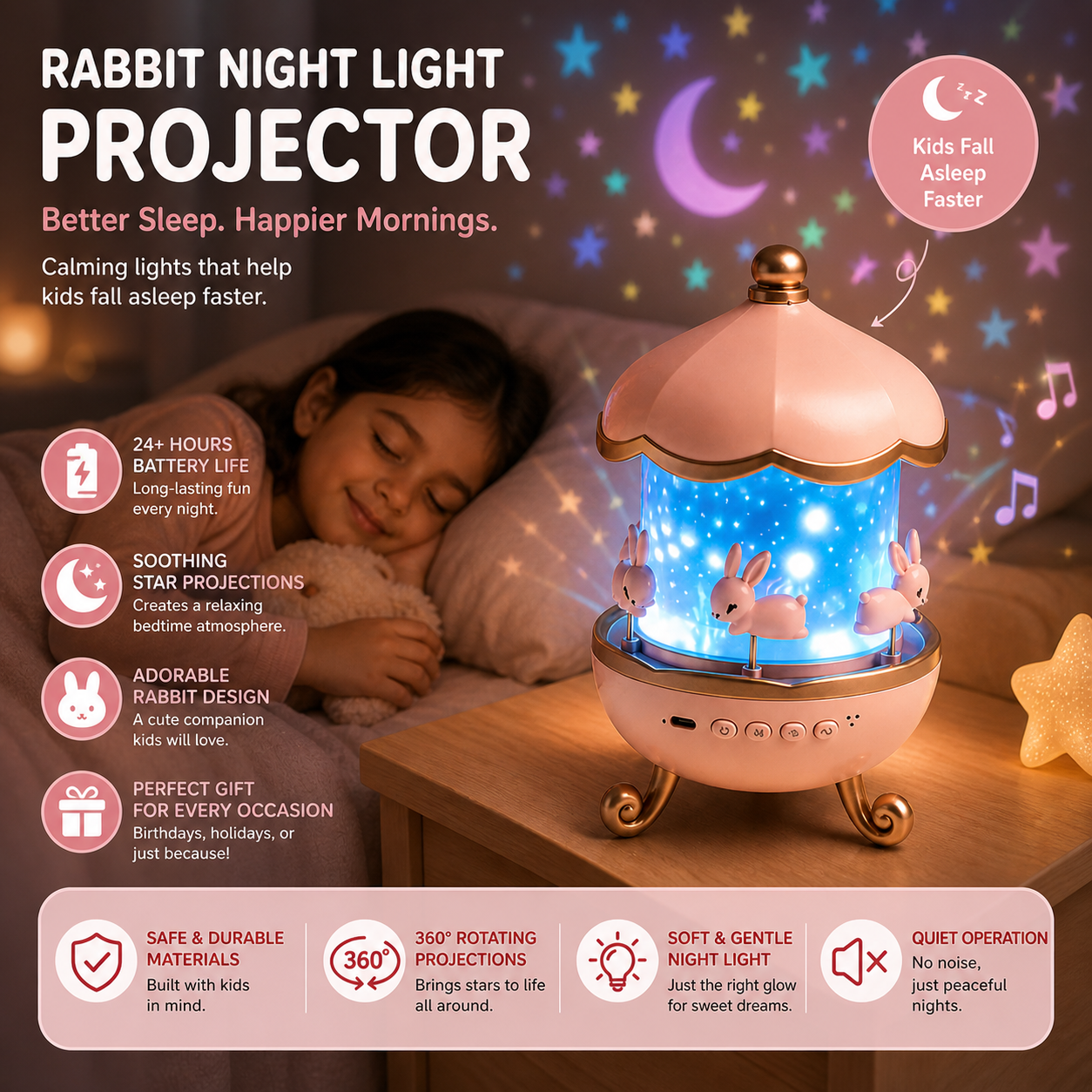 Rabbit Night Light Projector™