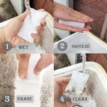 Magic Sponge Eraser™ | Chemical-Free Stain & Grease Remover, Pack of 6