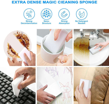 Magic Sponge Eraser™ | Chemical-Free Stain & Grease Remover, Pack of 6