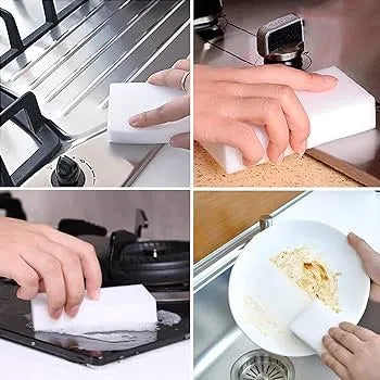 Magic Sponge Eraser™ | Chemical-Free Stain & Grease Remover, Pack of 6